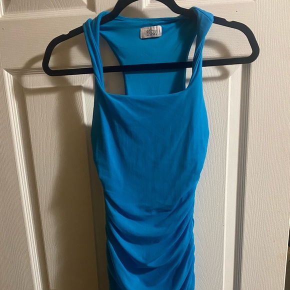 Oh Polly Lucilla Twist Strap Mesh Midi in Blue ✨ - Picture 4 of 4